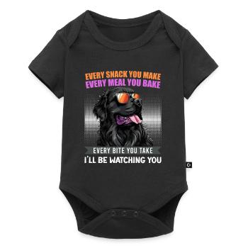 Newfoundland EVERY SNACK YOU MAKE WATCHING YOU - Baby Premium short-sleeve bodysuit - black - Front