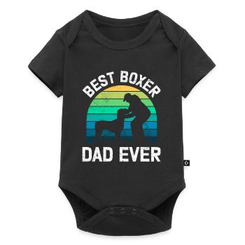 Boxer allemand BEST BOXER DAD EVER Boxer Chiens - Body à manches courtes Premium Bébé - noir - Devant
