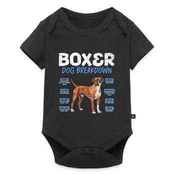 BOXER DOG BREAKDOWN German Boxer Funny - Baby Premium short-sleeve bodysuit - black - Front