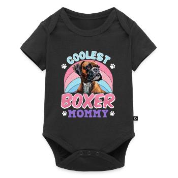 German Boxer Dog Mom COOLEST BOXER MOMMY - Baby Premium short-sleeve bodysuit - black - Front
