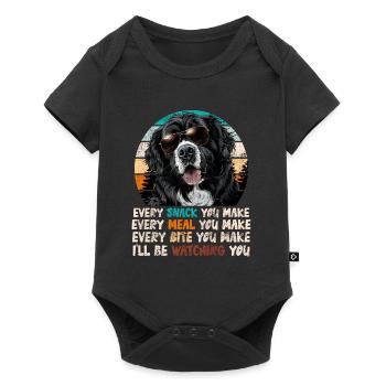 Newfoundland EVERY SNACK YOU MAKE WATCHING YOU - Baby Premium short-sleeve bodysuit - black - Front