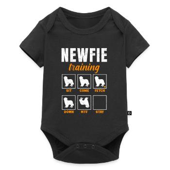 NEWFIE TRAINING Propriétaires de chiens Terre-Neuve - Body à manches courtes Premium Bébé - noir - Devant
