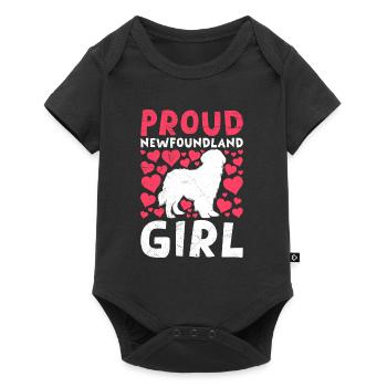 Terre-Neuve FIÈRE FILLE NEWFIE TERRE-NEUVE - Body à manches courtes Premium Bébé - noir - Devant