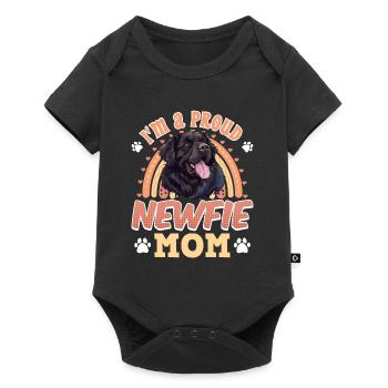 Propriétaire terre-neuvienne JE SUIS UNE FIÈRE MAMAN NEWFIE - Body à manches courtes Premium Bébé - noir - Devant