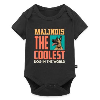 Malinois The COOLEST DOG IN THE WORLD Belgian - Baby Premium short-sleeve bodysuit - black - Front