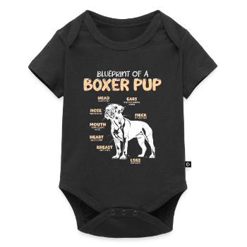 Boxeur allemand ANATOMIE D’UN BOXEUR Drôle - Body à manches courtes Premium Bébé - noir - Devant