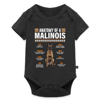 Belgian Shepherd ANATOMY OF A BELGIAN - Baby Premium short-sleeve bodysuit - black - Front