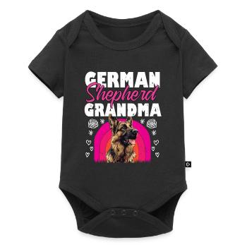BERGER ALLEMAND GRAND-MÈRE Deutscher Schäferhund - Body à manches courtes Premium Bébé - noir - Devant