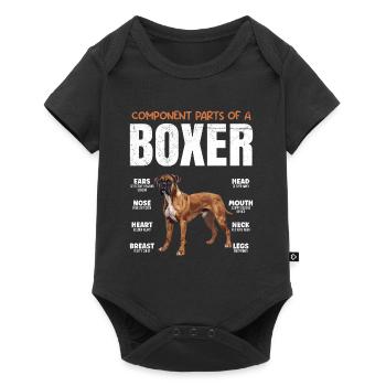 Boxer allemand COMPOSANTS D’UN BOXER Drôle - Body à manches courtes Premium Bébé - noir - Devant