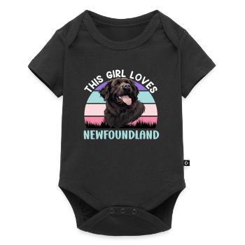Newfie CETTE FEMME AIME TERRE-NEUVE PROPRIÉTAIRE - Body à manches courtes Premium Bébé - noir - Devant
