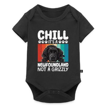 Propriétaire de Newfie CHILL C’EST UN TERRE-NEUVE, PAS UN - Body à manches courtes Premium Bébé - noir - Devant