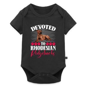 Ridgebacks DEVOTED TO RHODESIAN RIDGEBACKS - Baby Premium short-sleeve bodysuit - black - Front