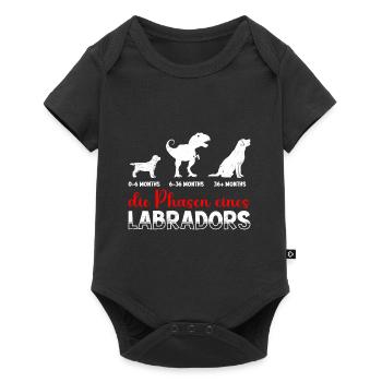 Labrador Owner THE PHASES OF A LABRADOR Cool - Baby Premium short-sleeve bodysuit - black - Front