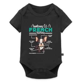 Frenchie ANATOMY OF A FRENCH BULLDOG Funny - Baby Premium short-sleeve bodysuit - black - Front