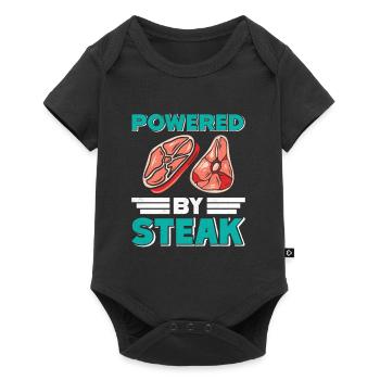 MEAT LOVERS POWERED BY STEAK Fun - Baby Premium short-sleeve bodysuit - black - Front