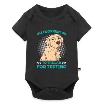 Labrador ALL FOOD MUST GO TO LAB FOR TESTING - Baby Premium Kurzarmbody - Schwarz - Vorne
