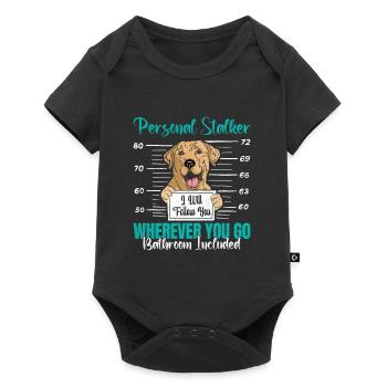 Labrador Fan PERSONAL STALKER Drôle - Body à manches courtes Premium Bébé - noir - Devant