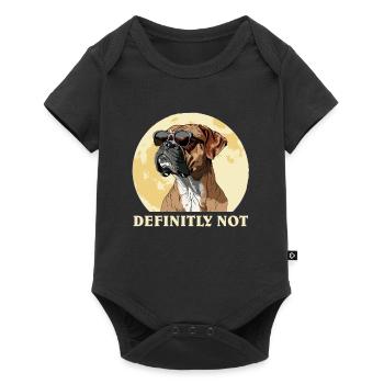 Boxer allemand CERTAINEMENT PAS propriétaire de chien boxer - Body à manches courtes Premium Bébé - noir - Devant