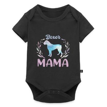 BOXER MOM Boxer allemand Chien Maman Boxer Boxer - Body à manches courtes Premium Bébé - noir - Devant