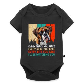 Boxer allemand drôle CHAQUE COLLATION QUE VOUS FAITES Boxer - Body à manches courtes Premium Bébé - noir - Devant
