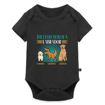 EVOLUTION OF A LABRADOR RETRIEVER Besitzer - Baby Premium Kurzarmbody - Schwarz - Vorne