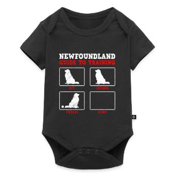 Propriétaire de Newfie TERRE-NEUVE GUIDE DE FORMATION - Body à manches courtes Premium Bébé - noir - Devant