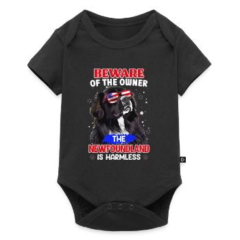 Newfie MÉFIEZ-VOUS DE LA MAÎTRESSE Terre-Neuve - Body à manches courtes Premium Bébé - noir - Devant