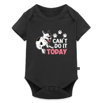 French Bulldog NOT TODAY Stubborn Frenchie - Baby Premium short-sleeve bodysuit - black - Front