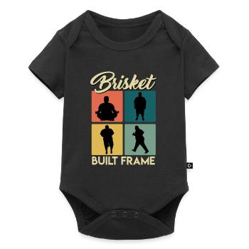 Fleischfresser BISKET BUILT FRAME BBQ - Baby Premium Kurzarmbody - Schwarz - Vorne