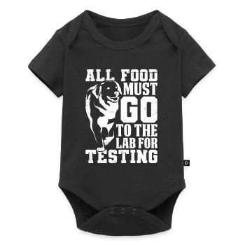 Labrador All Food Must Go to Lab for Testing - Baby Premium Kurzarmbody - Schwarz - Vorne