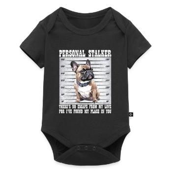 Frenchie PERSONAL STALKER Bouledogue Français - Body à manches courtes Premium Bébé - noir - Devant
