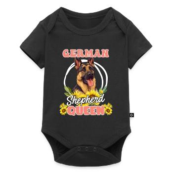 GERMAN SHEPHERD QUEEN Deutscher Schäferhund - Baby Premium short-sleeve bodysuit - black - Front