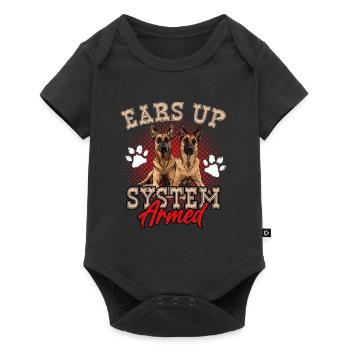 Belgian Shepherd Dog EARS UP SYSTEM ARMED Funny - Baby Premium short-sleeve bodysuit - black - Front