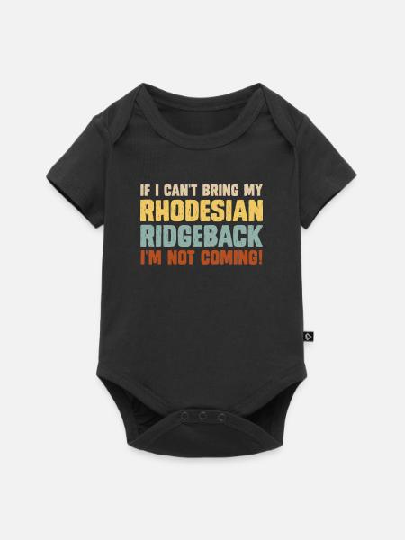 Ridgeback Besitzerin OHNE MEINEN RIDGEBACK NICHT - Baby Premium Kurzarmbody - Schwarz