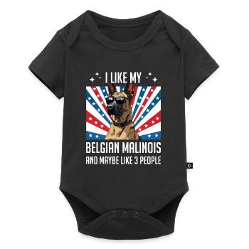 Malinois I LIKE MY BELGIAN MALINOIS Funny - Baby Premium short-sleeve bodysuit - black - Front