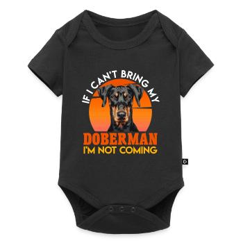 Chien Grand-père SI JE NE PEUX PAS AMENER MON DOBERMAN Drôle - Body à manches courtes Premium Bébé - noir - Devant
