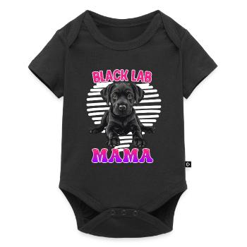 Schwarzer Labrador BLACK LABRADOR MOM Larador - Baby Premium Kurzarmbody - Schwarz - Vorne