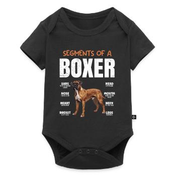 German Boxer COMPONENTS OF A BOXER Funny - Baby Premium short-sleeve bodysuit - black - Front