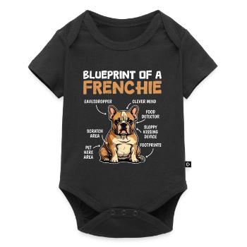 French Bulldog Blueprint of a Frenchie - Baby Premium short-sleeve bodysuit - black - Front
