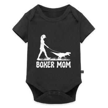 BOXER MAMA Boxer allemand Chien Maman Boxer - Body à manches courtes Premium Bébé - noir - Devant