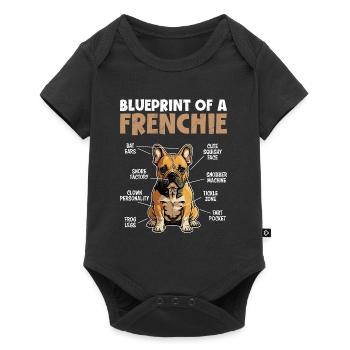 French Bulldog Blueprint of a Frenchie - Baby Premium short-sleeve bodysuit - black - Front