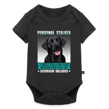 Fan du Labrador PERSONAL STALKER Chien du Labrador - Body à manches courtes Premium Bébé - noir - Devant