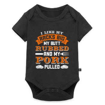 Fleischliebhaber Like my Racks Big Butt Rubbed - Baby Premium Kurzarmbody - Schwarz - Vorne