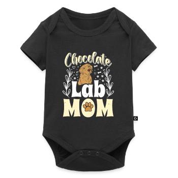 Brown Labrador CHOCOLATE LAB MOM Labrador - Baby Premium short-sleeve bodysuit - black - Front