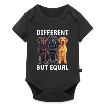 Labrador Hunde DIFFERENT BUT EQUAL Labrador - Baby Premium Kurzarmbody - Schwarz - Vorne