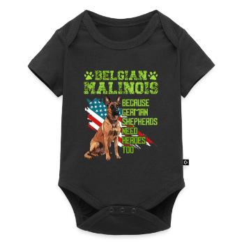 BELGIAN MALINOIS BECAUSE GERMAN SHEPHERDS NEED - Baby Premium short-sleeve bodysuit - black - Front