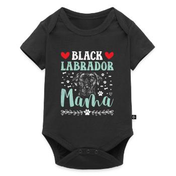 Schwarzer Labrador BLACK LABRADOR MAMA Labbi - Baby Premium short-sleeve bodysuit - black - Front