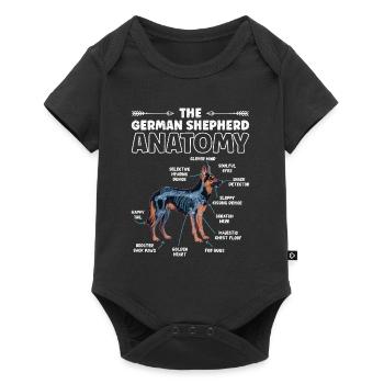 Schäferhund Fanartikel Anatomie du berger allemand - Body à manches courtes Premium Bébé - noir - Devant