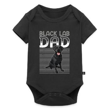 Schwarzer Labrador BLACK LAB DAD Labrador Besitzer - Baby Premium Kurzarmbody - Schwarz - Vorne