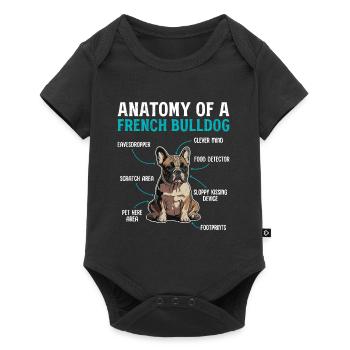 Anatomy of a French Bulldog - Baby Premium short-sleeve bodysuit - black - Front